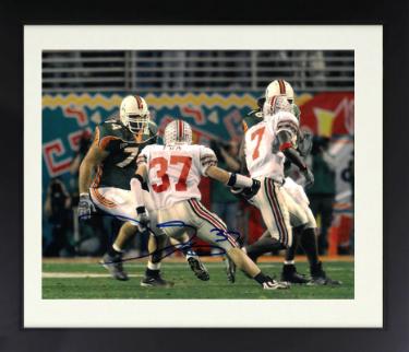 Dustin Fox signed Ohio State Buckeyes 8X10 Photo Custom Framing #37 - COA