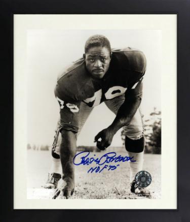 Roosevelt Rosie Brown signed New York Giants NFL Licensed Sepia 8x10 Photo w/ HOF 75 Custom Framing- COA