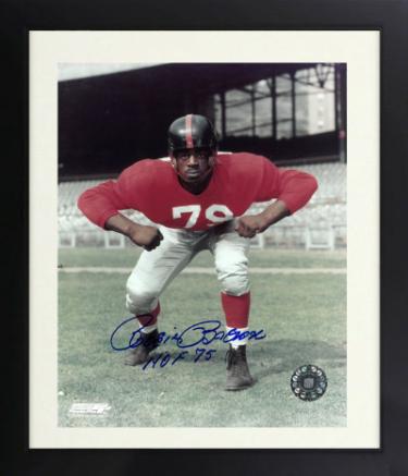 Roosevelt Rosie Brown signed New York Giants NFL Licensed 8x10 Photo w/ HOF 75 Custom Framing- COA