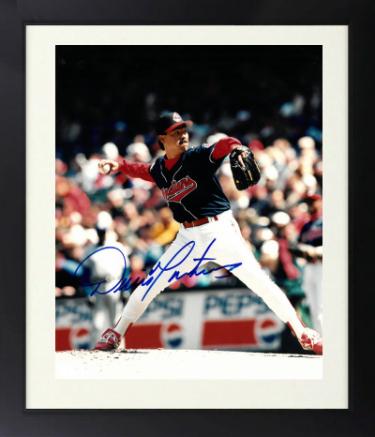 Dennis Martinez signed Cleveland Indians 8x10 Photo Custom Framing- COA