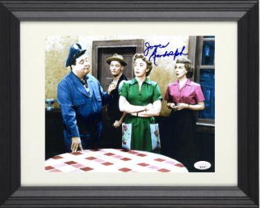 Joyce Randolph signed Honeymooners Trixie Norton Vintage Color 8x10 Photo Custom Framing- JSA #EE62126