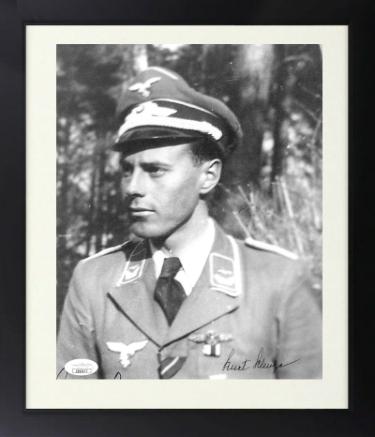 Kurt Schulze signed WWII German ME-109 Luftwaffe Pilot KG2 8x10 Photo Custom Framing- JSA #EE63177