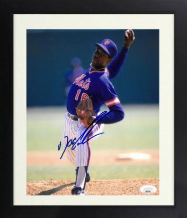 Doc Gooden signed New York Mets 8x10 Photo Custom Framing- JSA Hologram