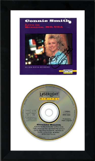 Connie Smith signed 1993 Live in Branson, MO, USA Album Cover Booklet w/CD 6.5x12 Custom Framing- JSA #GG08362