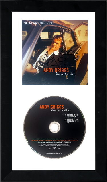 Andy Griggs signed 2001 How Cool is That CD Single Cover w/ CD 6.5x12 Custom Framing- JSA #GG08295