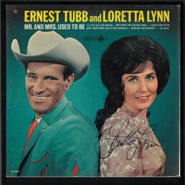 Loretta Lynn signed 1965 Mr. & Mrs. Use To Be Ernest Tubb Album Cover/LP/Vinyl Record Custom Framing- JSA #GG37876