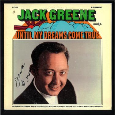 Jack Greene signed 1969 Until My Dreams Come True Album Cover/LP/Vinyl Record Custom Framing- JSA #GG08522