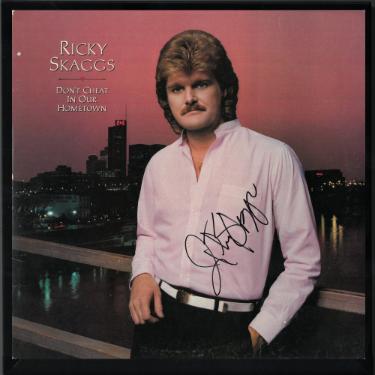 Ricky Skaggs signed 1983 Don't Cheat In Our Hometown Album Cover/LP/Vinyl Record Custom Framing- JSA #GG08420