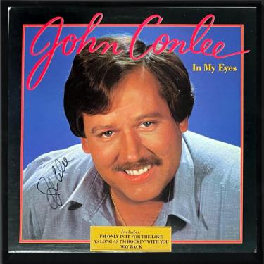 John Conlee signed 1983 In My Eyes MCA Album Cover/LP/Vinyl Record Custom Framing- JSA #GG08482