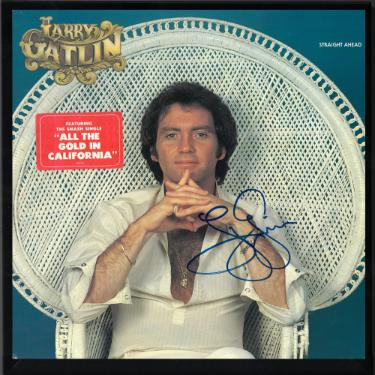Larry Gatlin signed 1979 Straight Ahead Album Cover/LP/Vinyl Record Custom Framing- JSA #GG08510