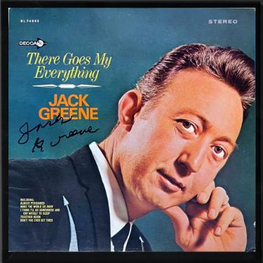 Jack Greene signed 1966 There Goes My Everything Decca Records Album Cover/LP/Vinyl Record Custom Framing- JSA #GG37616