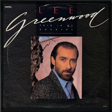Lee Greenwood signed 1988 This Is My Country Album Cover/LP/Vinyl Record Custom Framing- JSA