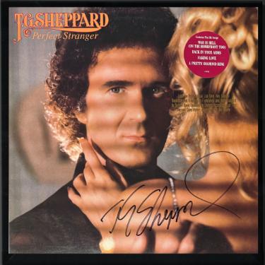 T.G. Sheppard signed 1982 Perfect Stranger Album Cover/LP/Vinyl Record Custom Framing- JSA #GG08411 (Promotional)