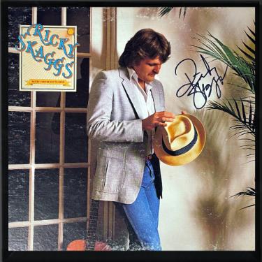 Ricky Skaggs signed 1981 Waitin' For the Sun To Shine Album Cover/LP/Vinyl Record Custom Framing- JSA #GG08424