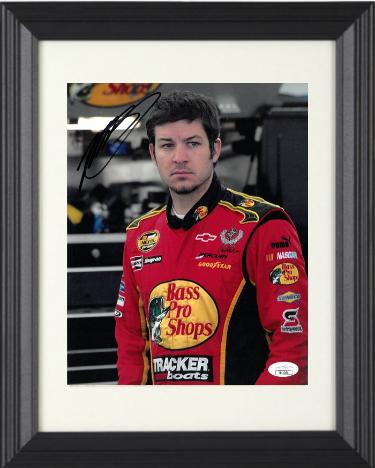 Martin Truex Jr. signed NASCAR Bass Pro Shops 8x10 Photo Custom Framing- JSA #II11054