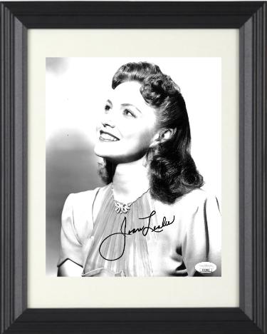Joan Leslie signed Vintage B&W 8x10 Photo Custom Framing- JSA #II11045