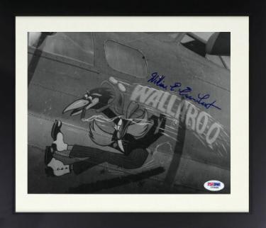 William E. Eisenhart signed WWII Black Sunday B-17 Bomb Pilot 8x10 Photo Custom Framing- PSA #I25985