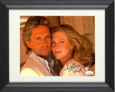 Kathleen Turner signed 1985 The Jewel of the Nile 8x10 Photo Custom Framing- JSA #II11613 (w/ Michael Douglas)