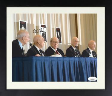 R.E. (Richard) Cole signed Doolittle Raiders Last 5 Survivors WWII 8x10 Photo Custom Framing- JSA (Jimmy Doolittle Co-Pilot)