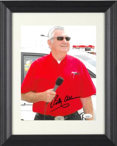 Bobby Allison signed NASCAR 8x10 Photo Custom Framing- JSA #II11663 (NASCAR Hall of Famer)