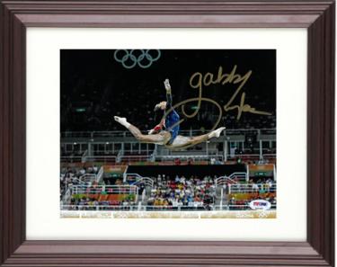 Gabby Douglas signed 2016 Rio Olympics Gymnastic 8x10 Photo Custom Framing- PSA ITP (Team USA/Gold Medalist)