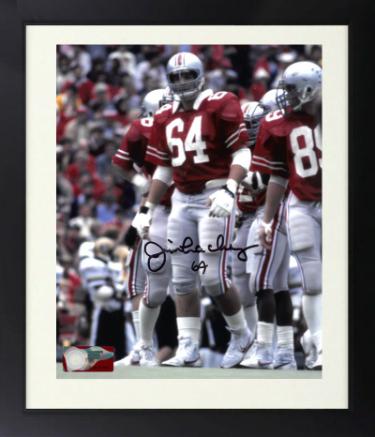 Jim Lachey signed Ohio State Buckeyes 8x10 NCAA Licensed Photo Custom Framing #64 - COA