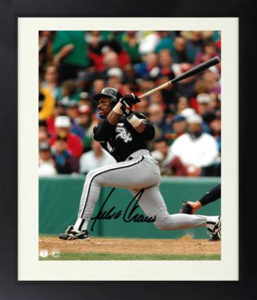 Julio Franco signed Chicago White Sox MLB Licensed 8x10 Photo Custom Framing- COA