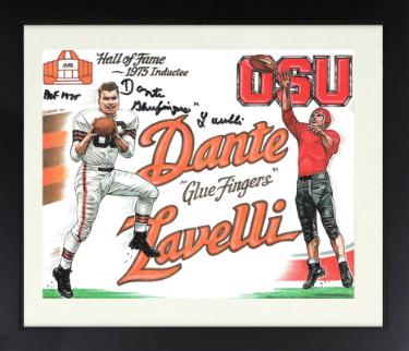 Dante Lavelli signed Ohio State Buckeyes/Cleveland Browns 8x10 Photo dual Gluefingers/HOF 1975 Custom Framing- COA