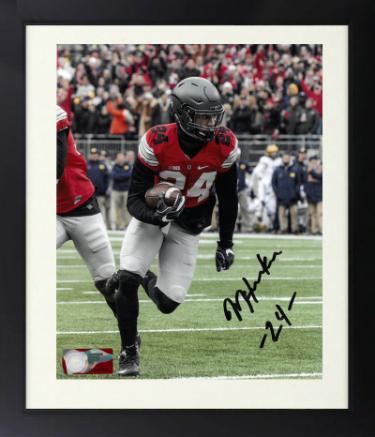 Malik Hooker signed Ohio State Buckeyes NCAA Licensed 8X10 Photo #24 Custom Framing- COA