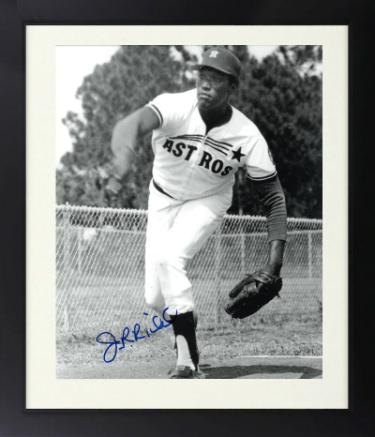 JR Richard signed Houston Astros B&W 8x10 Photo Custom Framing- COA