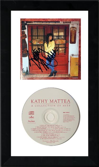 Kathy Mattea signed 1990 A Collection of Hits Album Inside Cover w/ CD Custom Framing- JSA #KK58086