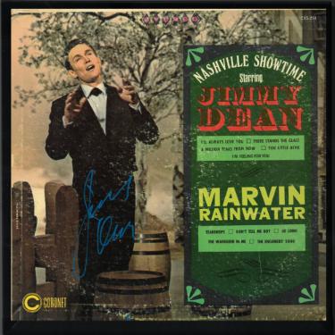 Jimmy Dean signed 1960's Nashville Showtime Album Cover/LP/Vinyl Record Custom Framing- JSA #JJ96529 (w/ Marvin Rainwater)