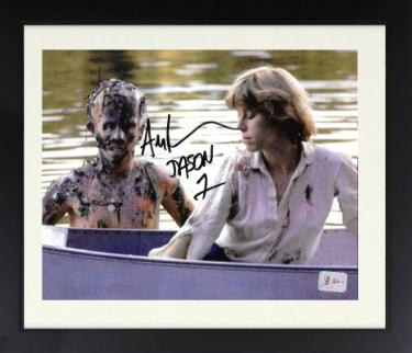 Ari Lehman signed Friday the 13th Jason Voorhees 8x10 Photo Custom Framing w/ Jason 1- Lehman Hologram (By boat)