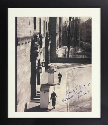 Henry T. King Jr. signed 1946 WWll Nuremberg Trials 8x10 Photo Custom Framing� PSA #AD55348- Prosecutor Military Tribunals RARE