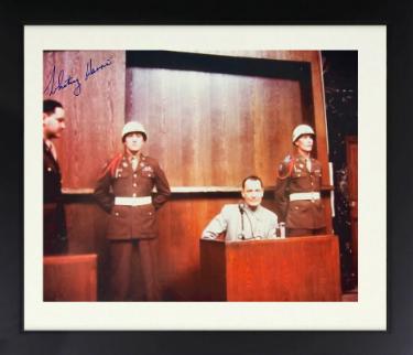 Whitney Harris signed 1945-46 WWll Nuremberg Trials Color 8x10 Photo Custom Framing� PSA #AD55341- Prosecutor Military Tribunals