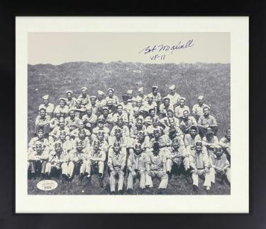 Robert/Bob Maxwell signed WWII 8x10 Photo Custom Framing- JSA #SS51656- VF-11/Navy Ace Pilot / 11 Kills