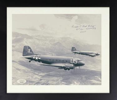 Gerald �Bud� Berry signed WWII 8x10 Photo Custom Framing- JSA #SS51658- 91st Squadron/439th Troop Carrier Group