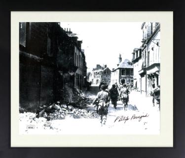 Philip P. Perugini signed WWII Band of Brothers 8x10 Photo Custom Framing- JSA #SS17727- 101st ABD Easy Co 506th PIR