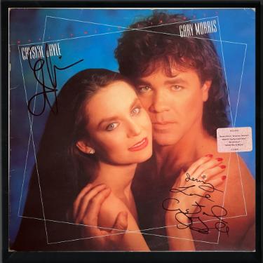 Crystal Gayle & Gary Morris dual signed 1987 What If We Fall In Love? LP Album Cover Only Custom Framing- COA (Warner Bros. Reco