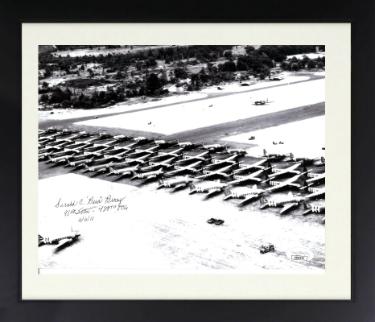 Gerald �Bud� Berry signed WWII 8x10 Photo Custom Framing- JSA #AC92713- 91st Squadron/439th Troop Carrier Group
