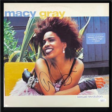 Macy Gray signed 2001 Sexual Revolution Album Cover/LP/Vinyl/Record Custom Framing -JSA #RR76711- minor wear