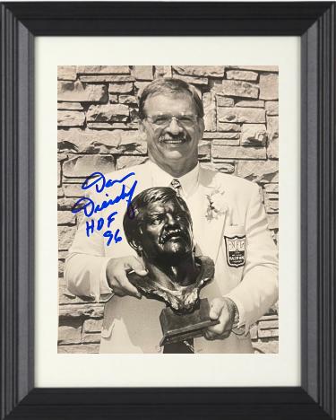 Dan Dierdorf signed B&W Hall of Fame Induction 8x10 Photo HOF 96 Custom Framing (St. Louis Cardinals)