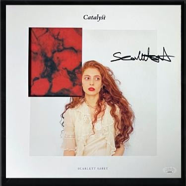 Scarlett Sabet signed 2019 Catalyst Album Cover/LP/Vinyl/Record Custom Framing� JSA (Jimmy Page/24 Pg Booklet)