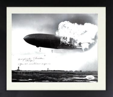 Margherita/Marge Thielke signed 8x10 Photo Custom Framing- JSA #AC92770- Age 89 Witness age 11 (1937 Hindenburg Disaster)