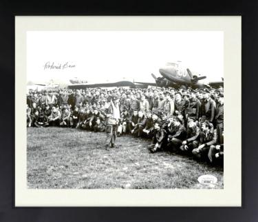 Roderick Bain signed WWII Band of Brothers 8x10 Photo Custom Framing- JSA #AC92810- E Company 506 PIR- 101st ABD