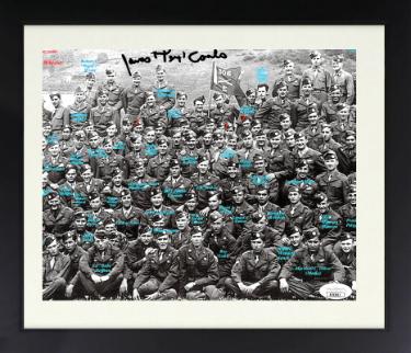 James Monroe "Tex" Combs signed WWII Band of Brothers 8x10 Photo Custom Framing- JSA (101st ABD Easy Co 506th PIR)
