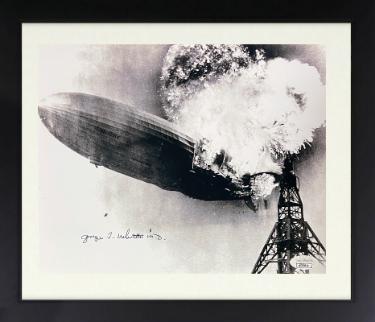 George Whittle M.D. signed 1937 Hindenburg Disaster Witness B&W Vintage 8x10 Photo Custom Framing- JSA #AC92814