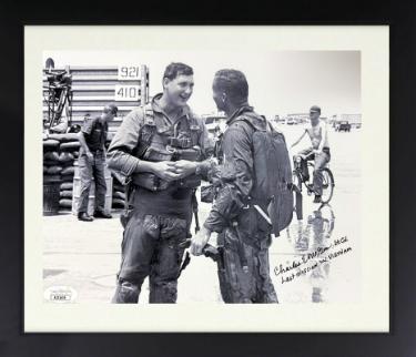 Charles E. McGee signed 8x10 Photo Custom Framing- JSA- Last Mission in Vietnam/Tuskegee Airmen/Red Tails/WWII/Korea