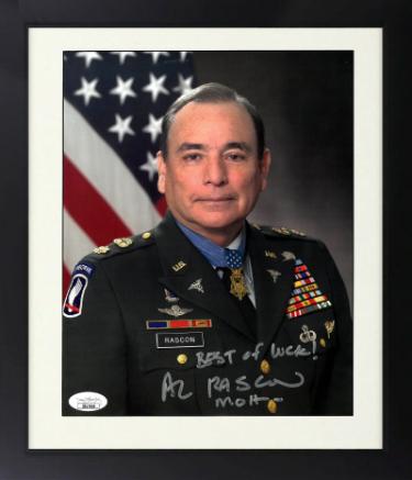 Alfred Rascon signed Vietnam War 8x10 Photo Best of Luck! Custom Framing- JSA- Medal of Honor