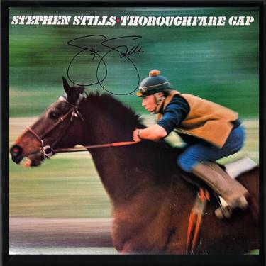 Stephen Stills signed 1978 Thoroughfare Gap Album Cover/LP/Vinyl Record Custom Framing- JSA #AF37156